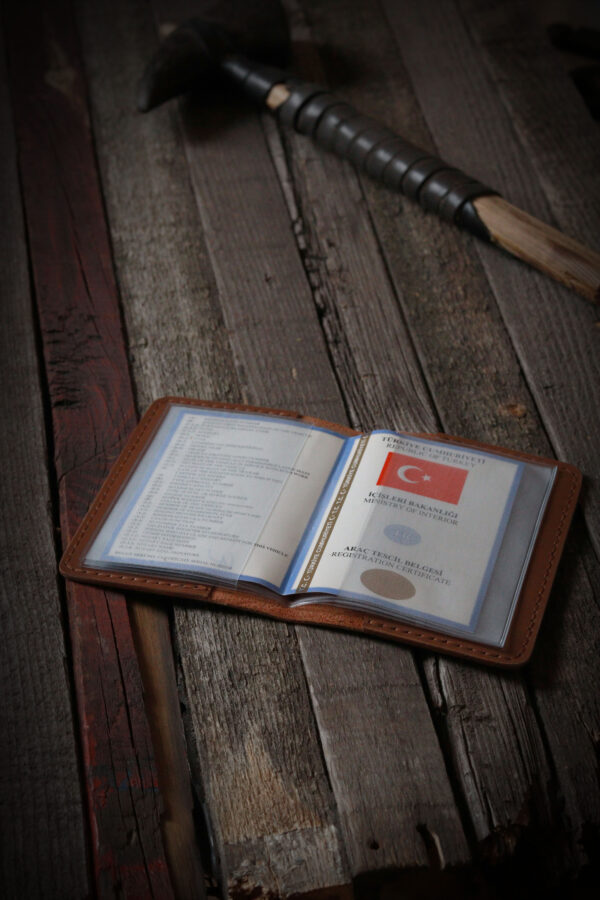 Deri Ruhsat Kılıfı - Görsel 2