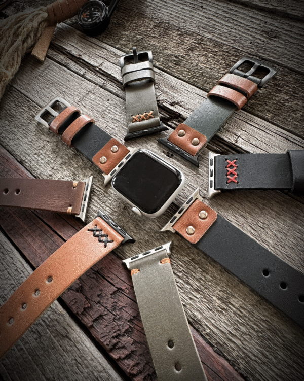 Deri Apple Watch Kayışı (Çift kat sargı) - Görsel 4
